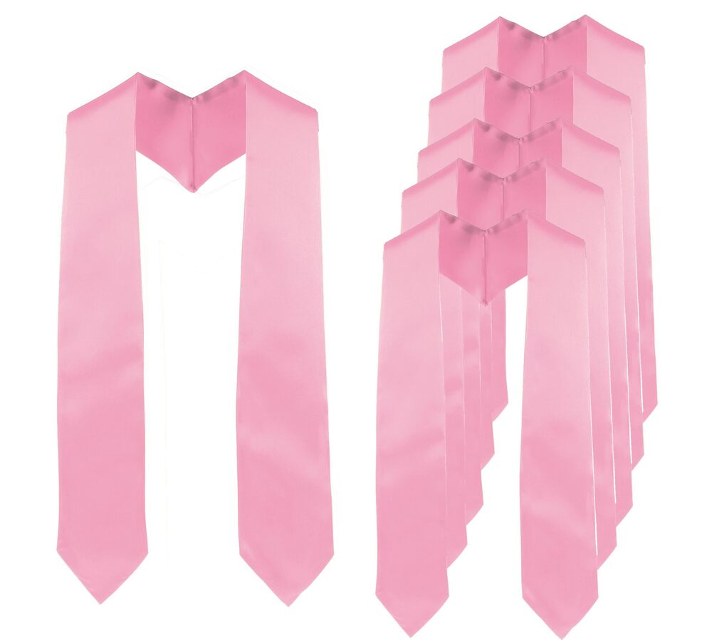 6981 6 Pieces Unisex Graduation Stole Blank Graduation Sash Plain Grad